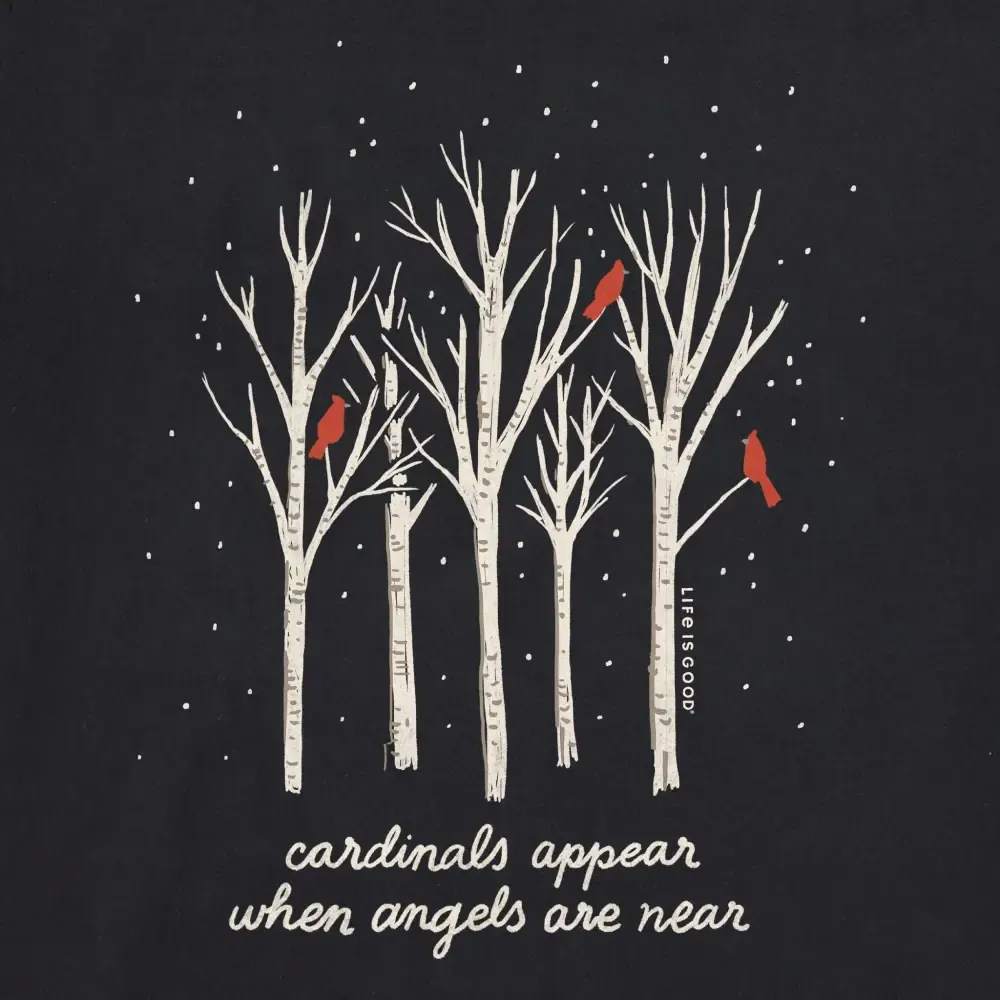 Women's Cardinals Appear Birch Trees Long Sleeve Crusher Vee