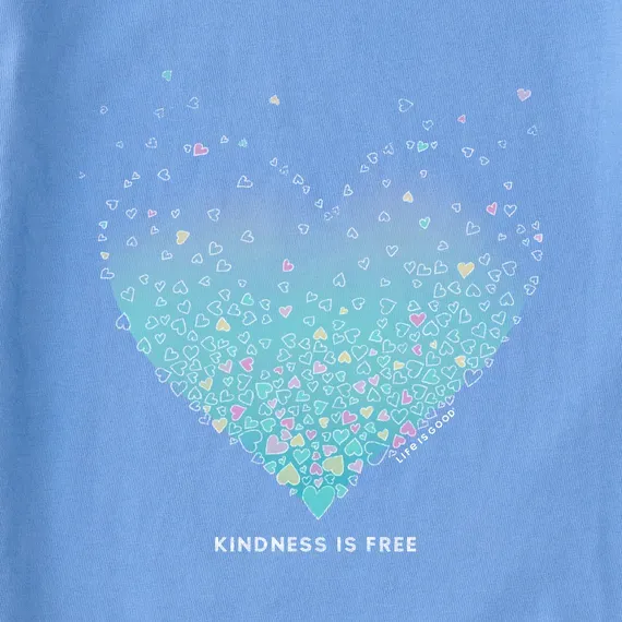 Women's Kindness is Free Evaporating Heart Simply True Fleece Crew