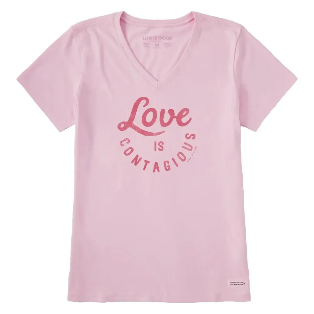 Women's Love is Contagious Short Sleeve Vee