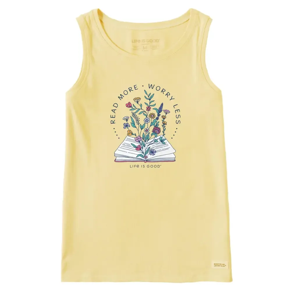 Women's Read More Flower Book Crusher Tank