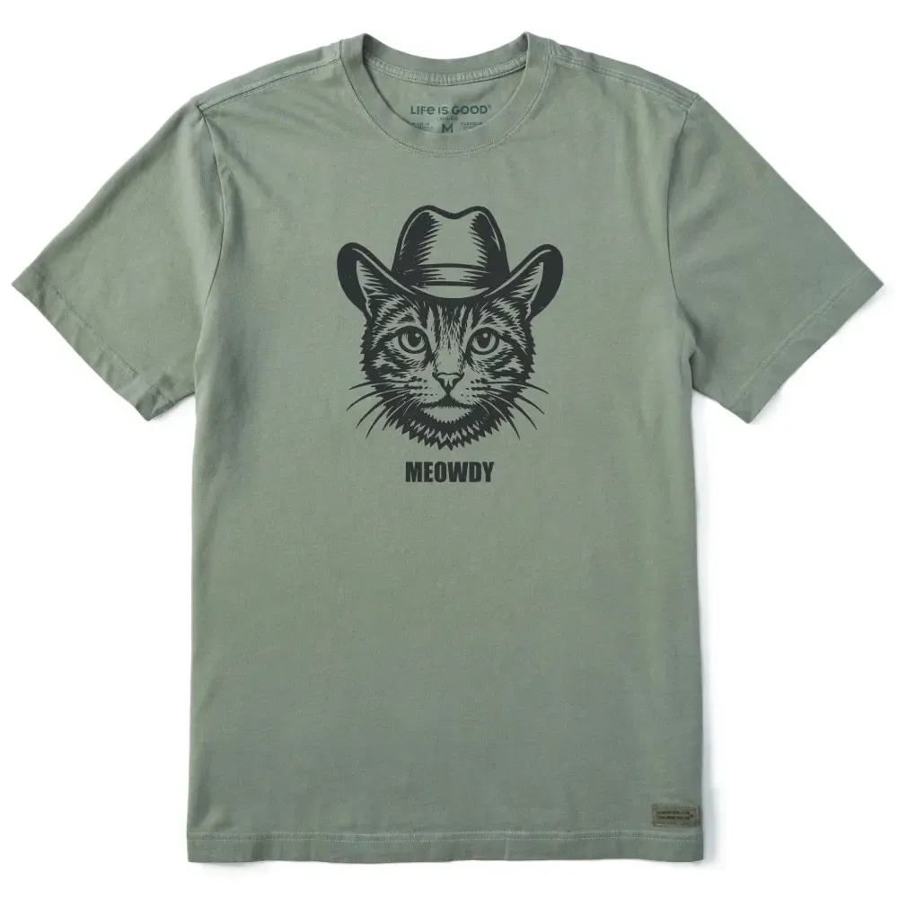 Men's Bert's Meowdy Cat Short Sleeve Crusher Tee