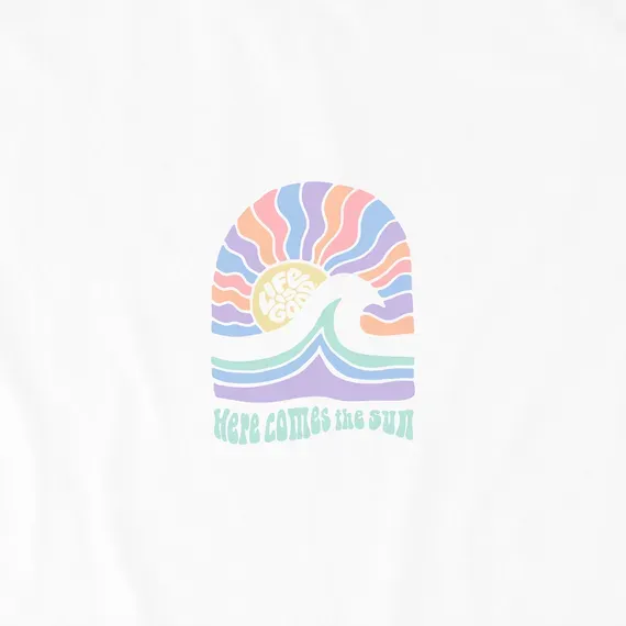 Women's Here Comes The Sunshine Arch Simply True Fleece Hoodie
