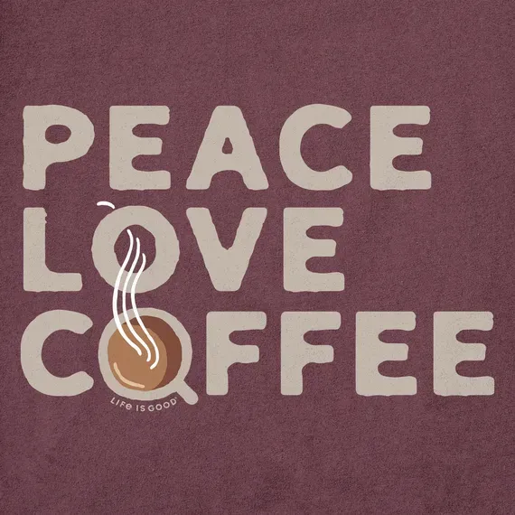 Men's Peace Love & Coffee  Crusher Tee