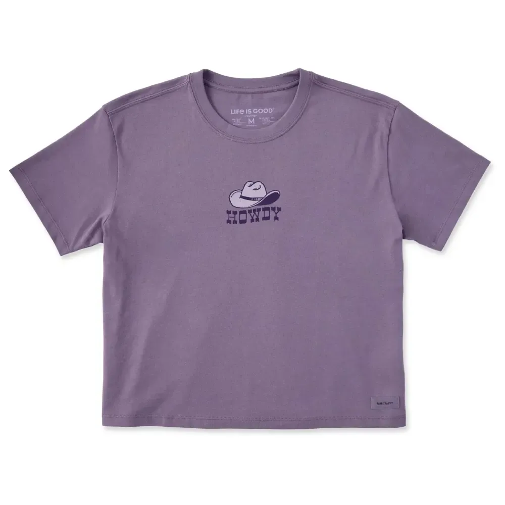 Women's Howdy Hat Short Sleeve Crusher Boxy Tee