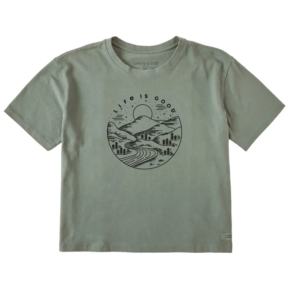 Women's A Pleasant Hillside Short Sleeve Crusher Boxy Tee