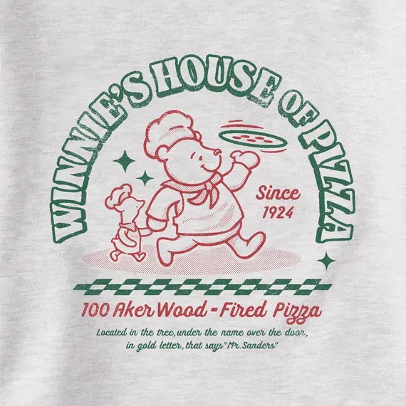 Women's Winnie's House of Pizza Simply True Fleece Crew