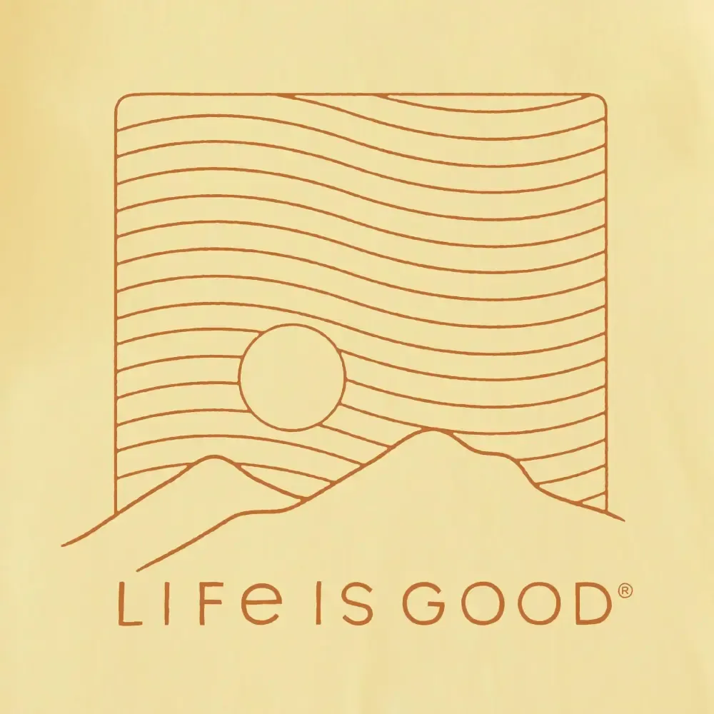 Men's Life is Good Mountain Lines Short Sleeve Crusher Tee