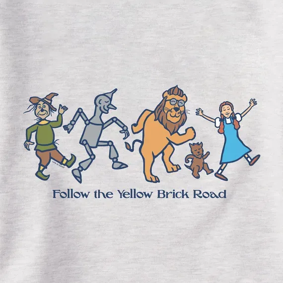 Women's Wizard of Oz Follow the Yellow Brick Road Simply True Fleece Crew
