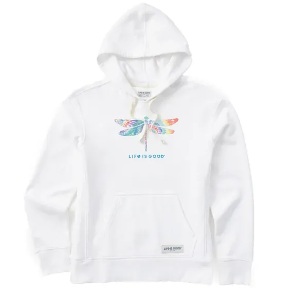 Women's Tie Dye Dragonfly Simply True Fleece Hoodie