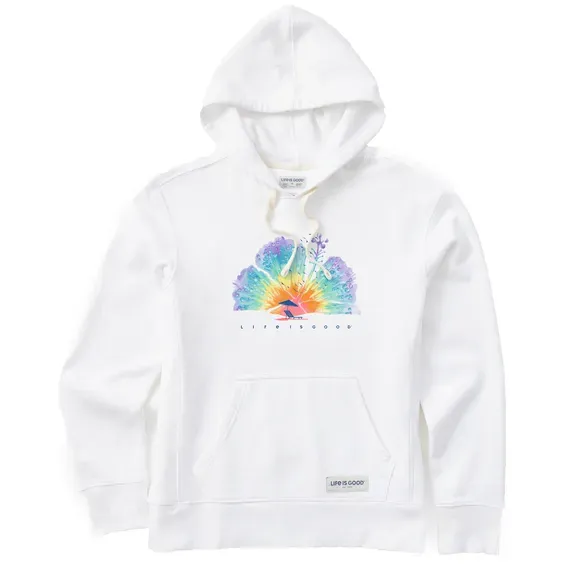 Women's Tie Dye Hibiscus Simply True Fleece Hoodie