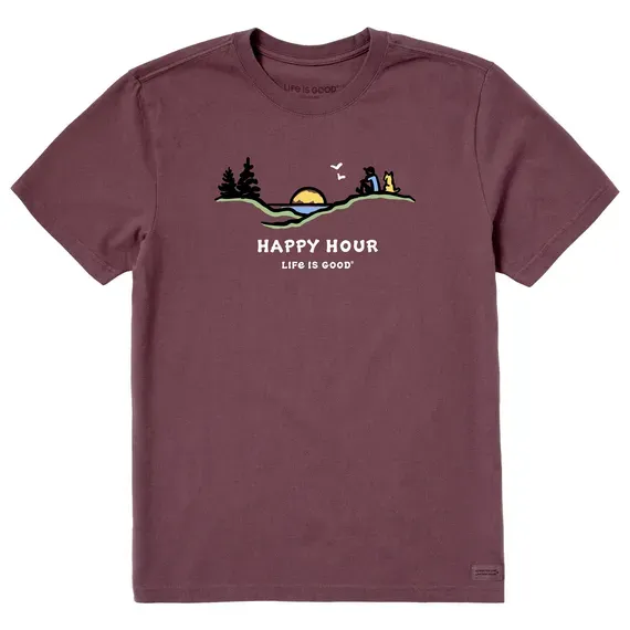 Men's Happy Hour Pine Sunset Short Sleeve  Tee
