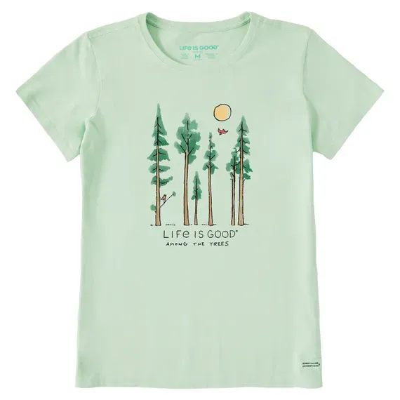 Women's Life is Good Among the Trees Short Sleeve  Tee
