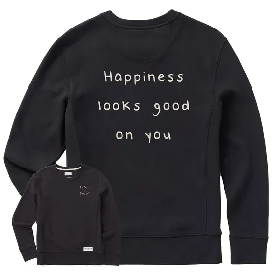 Women's Happiness Looks Good on You Simply True Fleece Crew
