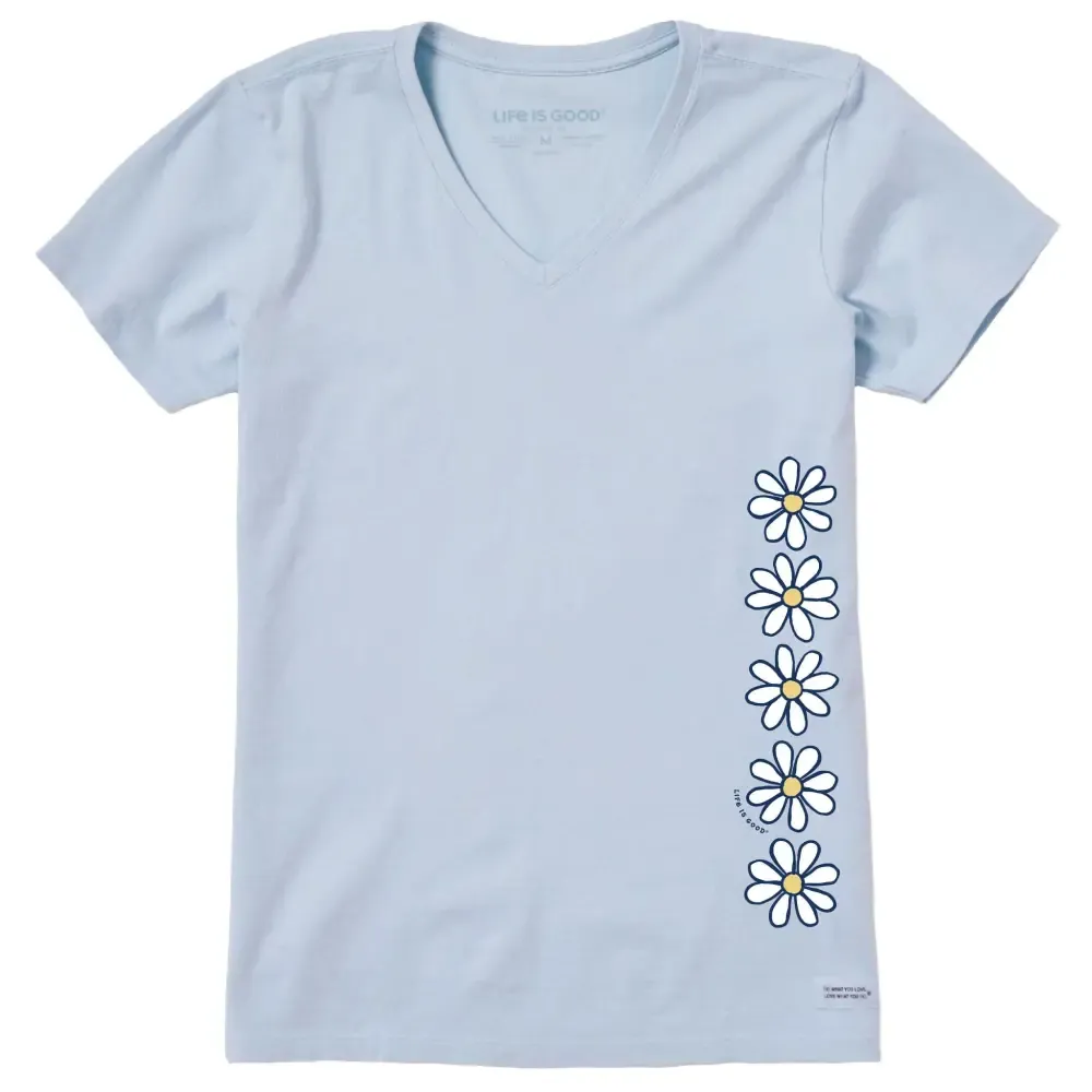 Women's Daisy Vertical Chain Short Sleeve Crusher Vee