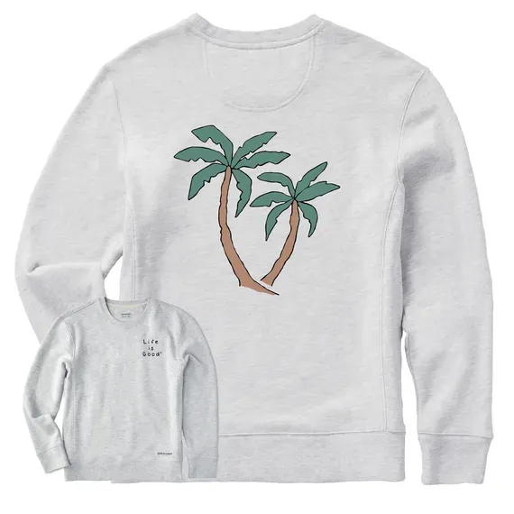 Women's Quirky Palms Simply True Fleece Crew