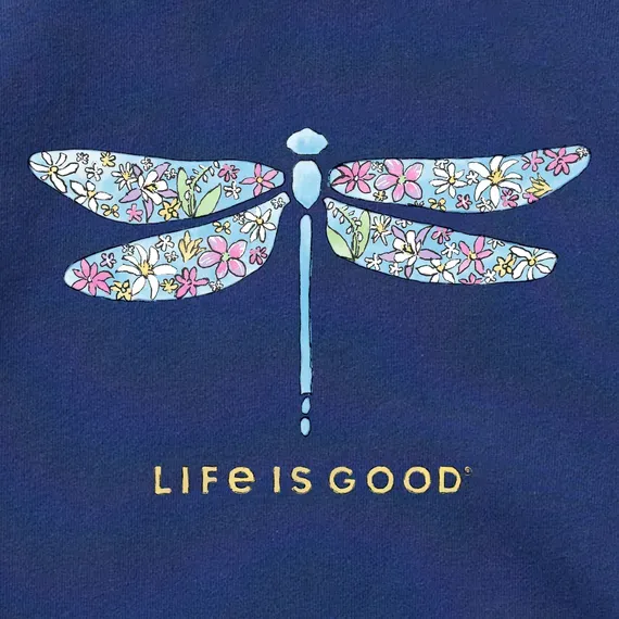 Women's Wildflower Dragonfly Simply True Fleece Crew