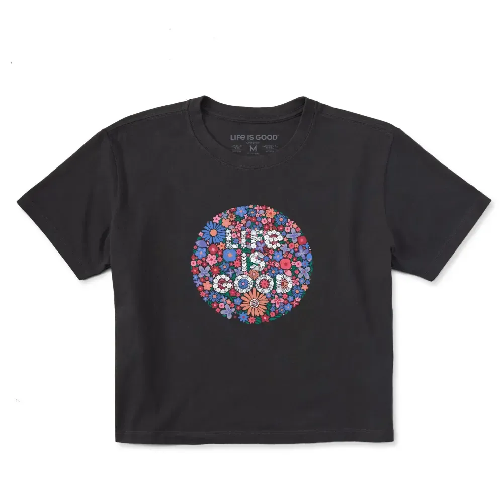 Women's Flower LIG Short Sleeve Crusher Boxy Tee