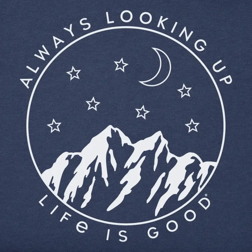 Women's Always Looking Up Celestial Short Sleeve Crusher Boxy Tee