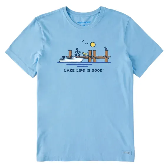 Men's Dock Lake Life is Good Short Sleeve  Tee