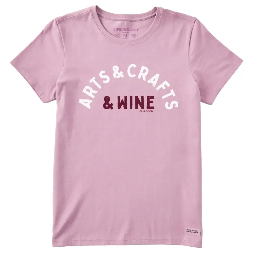 Women's Arts & Crafts & Wine Short Sleeve Tee