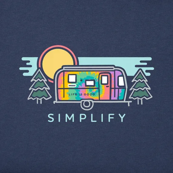 Women's Tie Dye Simplify Camper Simply True Fleece Crew