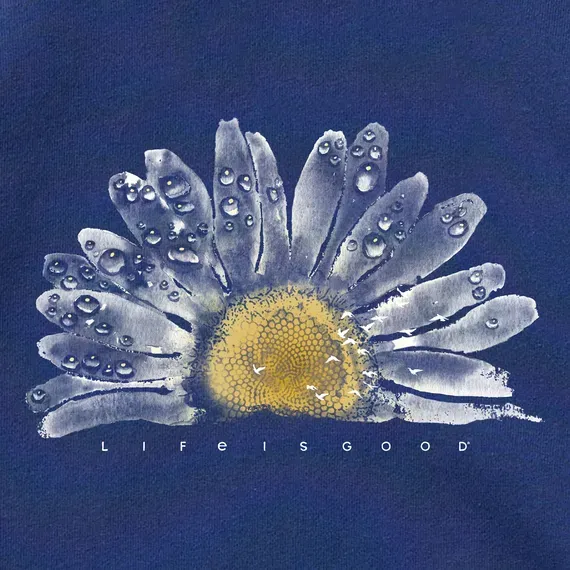 Women's Watercolor Daisy Simply True Fleece Crew