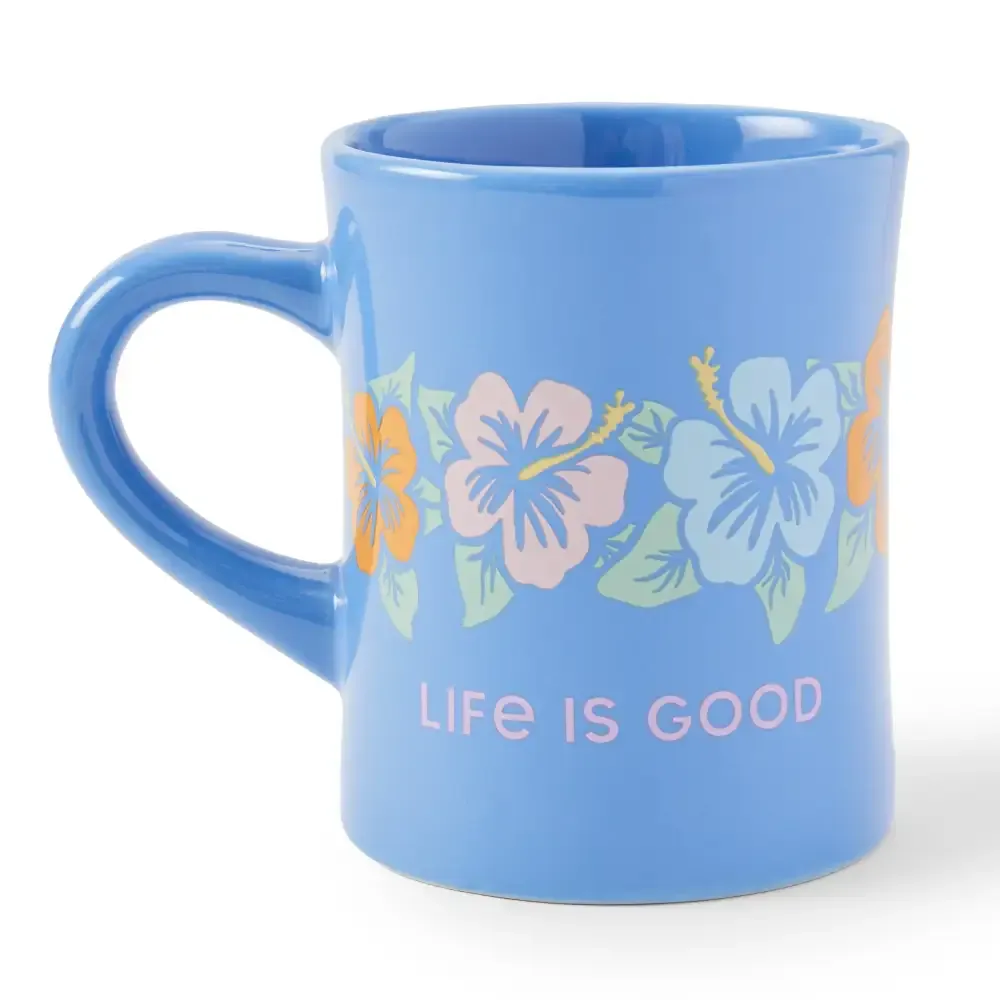 Adult Unisex Row of Hibiscus Diner Mug