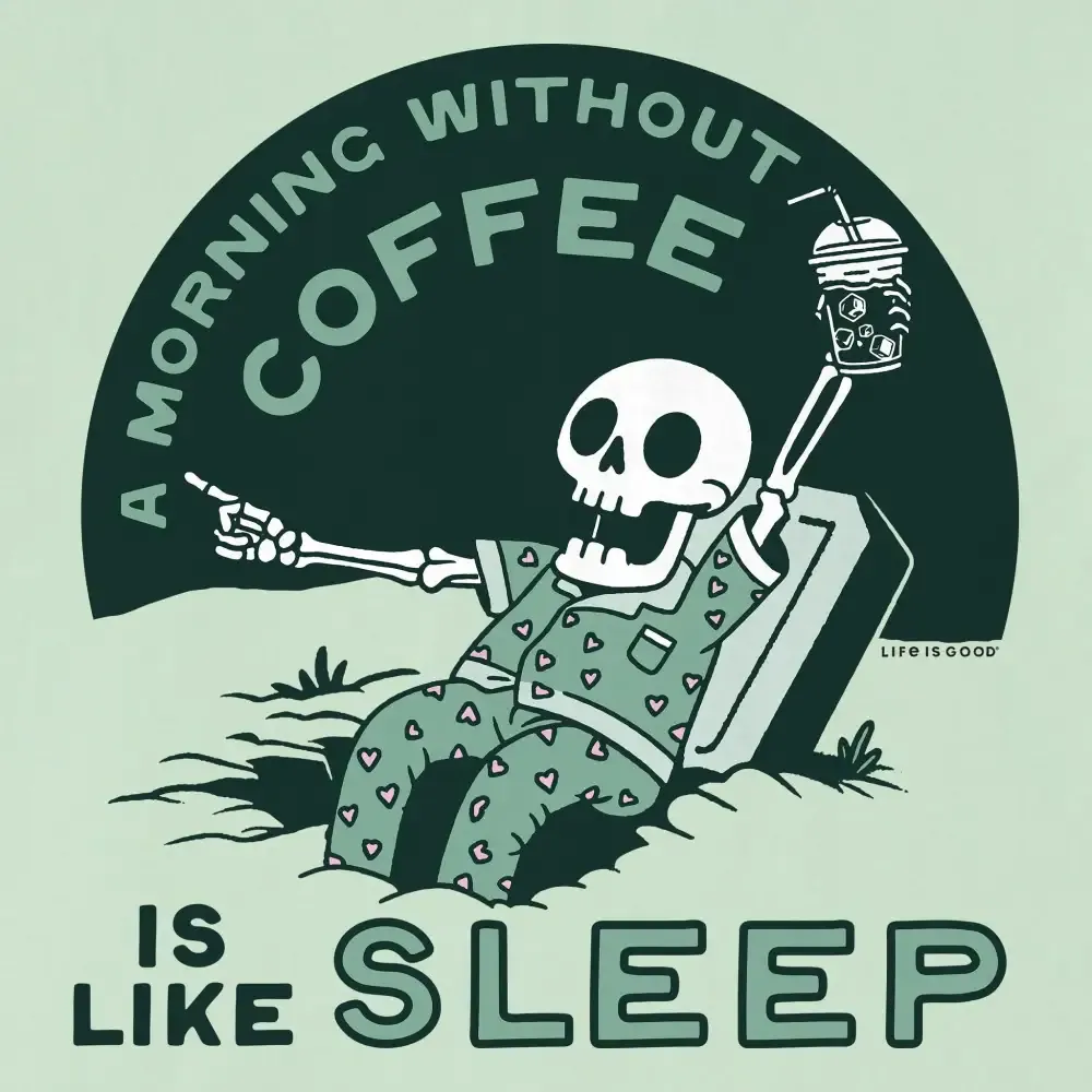 Women's A Morning Without Coffee is Like Sleep Short Sleeve Crusher Boxy Tee