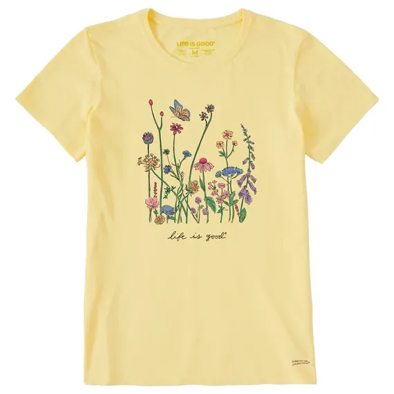 Women's Realaxed Wildflowers Short Sleeve  Tee