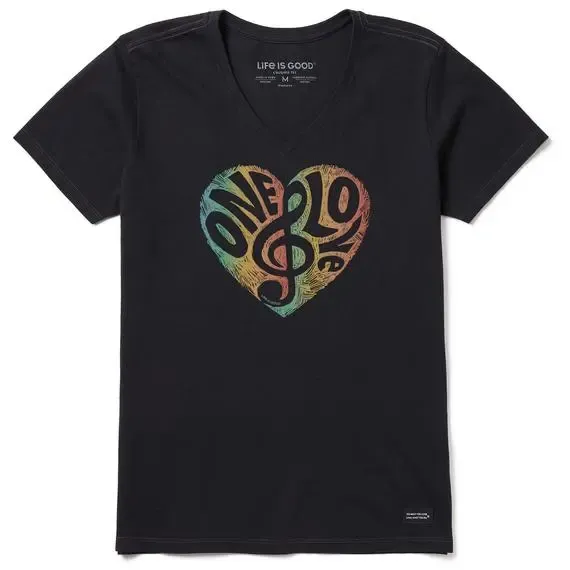 Women's One Love G Clef Heart Crusher-LITE Vee