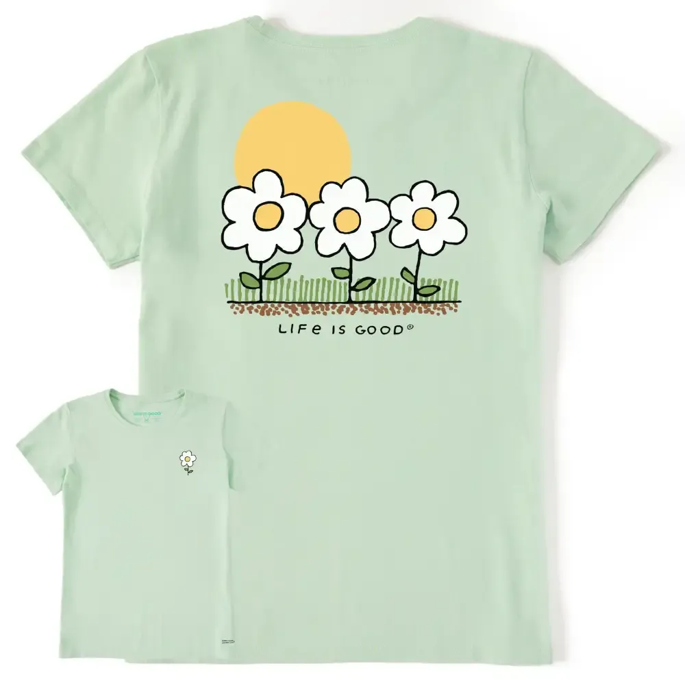 Women's 3 Little Flowers Short Sleeve Tee