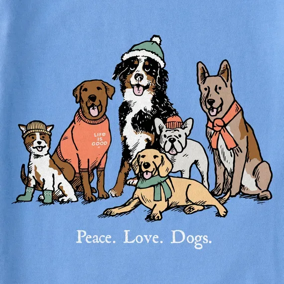 Women's Peace Love Dogs Winter Simply True Fleece Crew