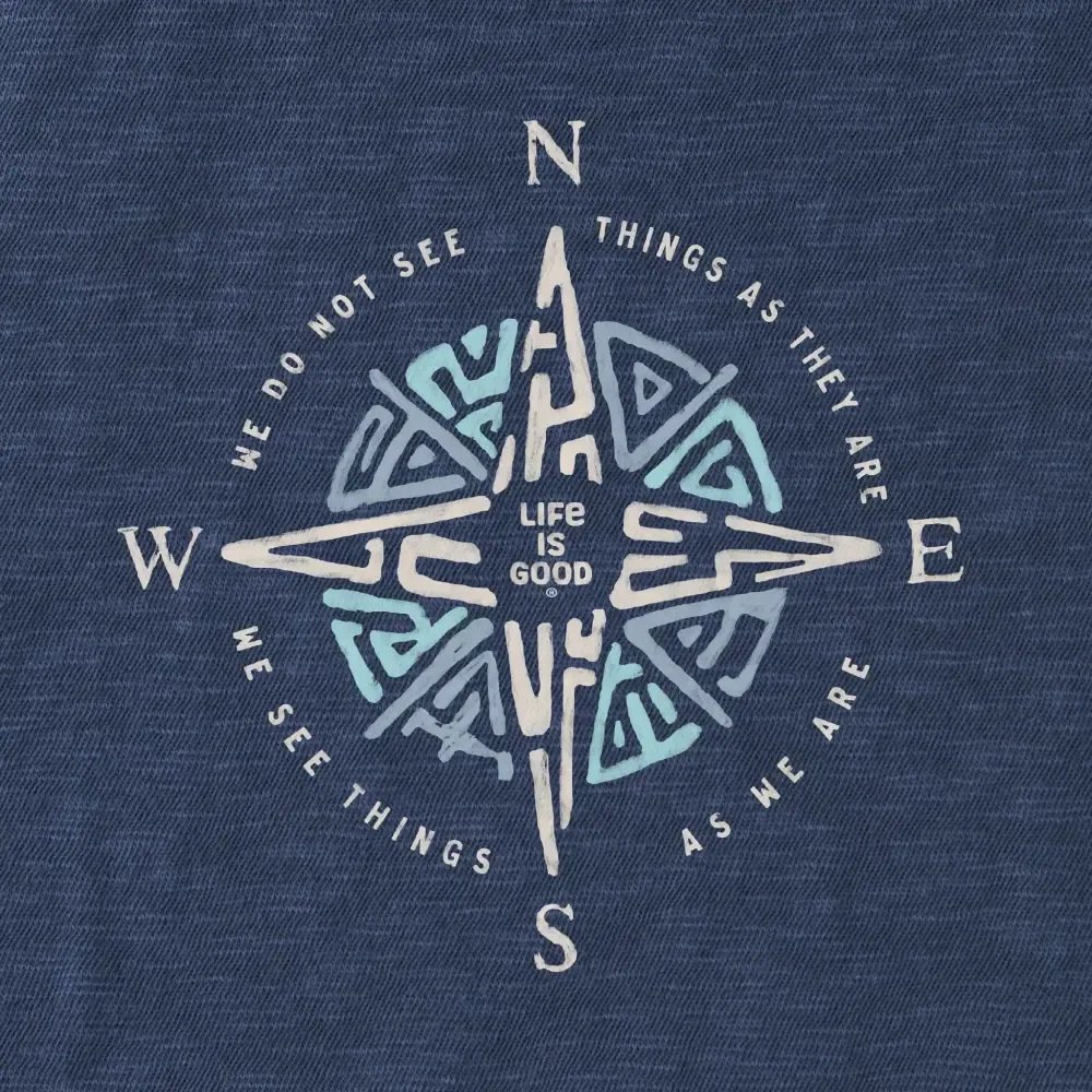 Men's Tribal Compass Textured Slub Hoodie
