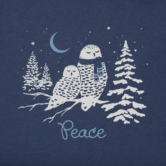 Women's Peace Owls Simply True Fleece Crew