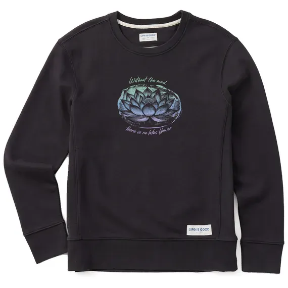 Women's No Mud No Flower Simply True Fleece Crew