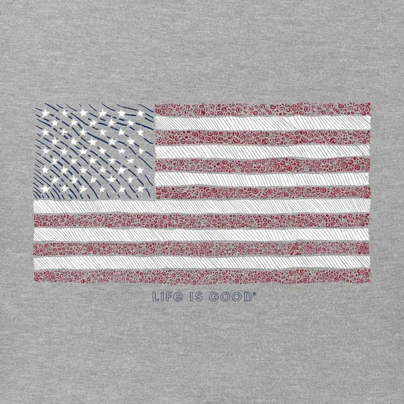 Men's Yankee Doodle Flag Short Sleeve  Tee