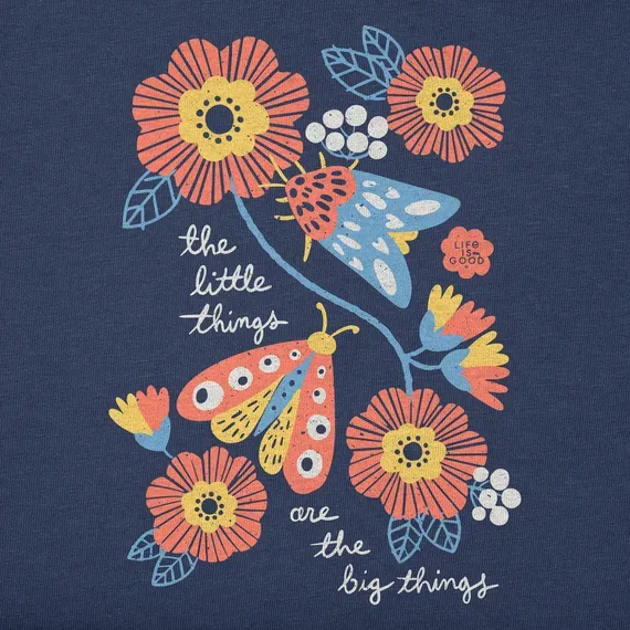Women's The Little Things Moths Simply True Fleece Crew