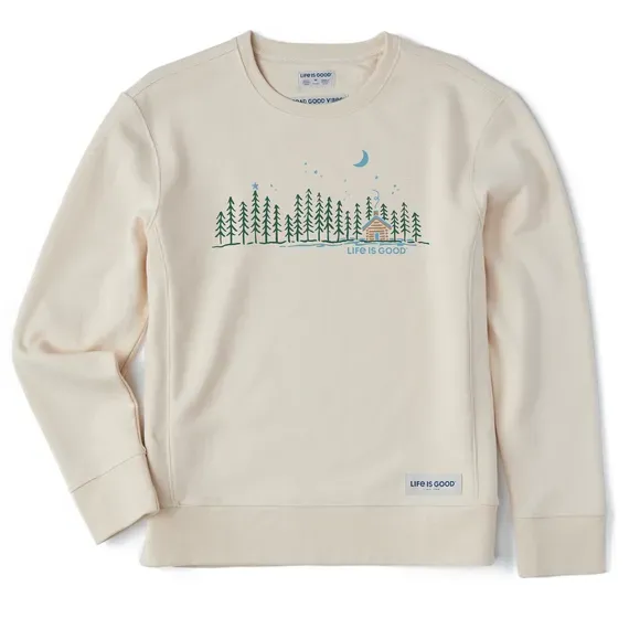 Women's Cabin Landscape Simply True Fleece Crew