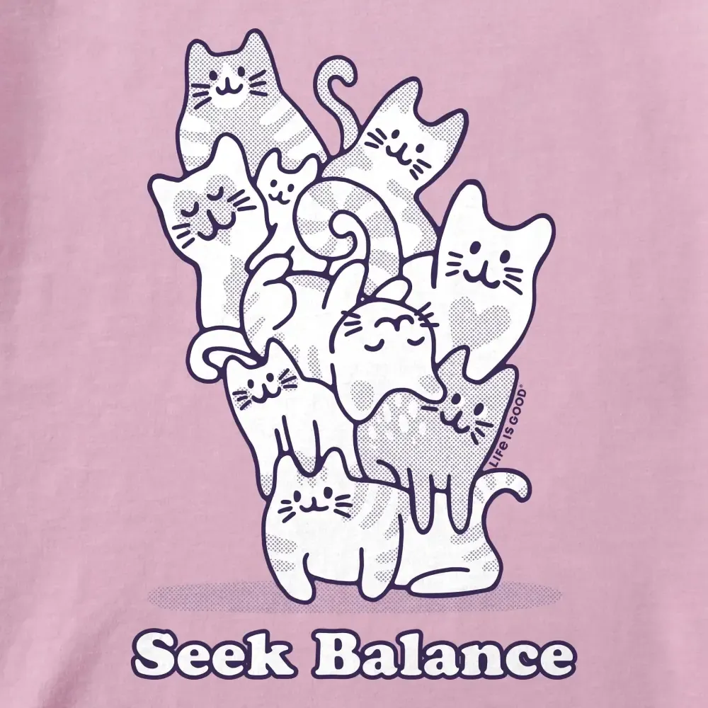 Women's Seek Balance Cats Short Sleeve Crusher Tee