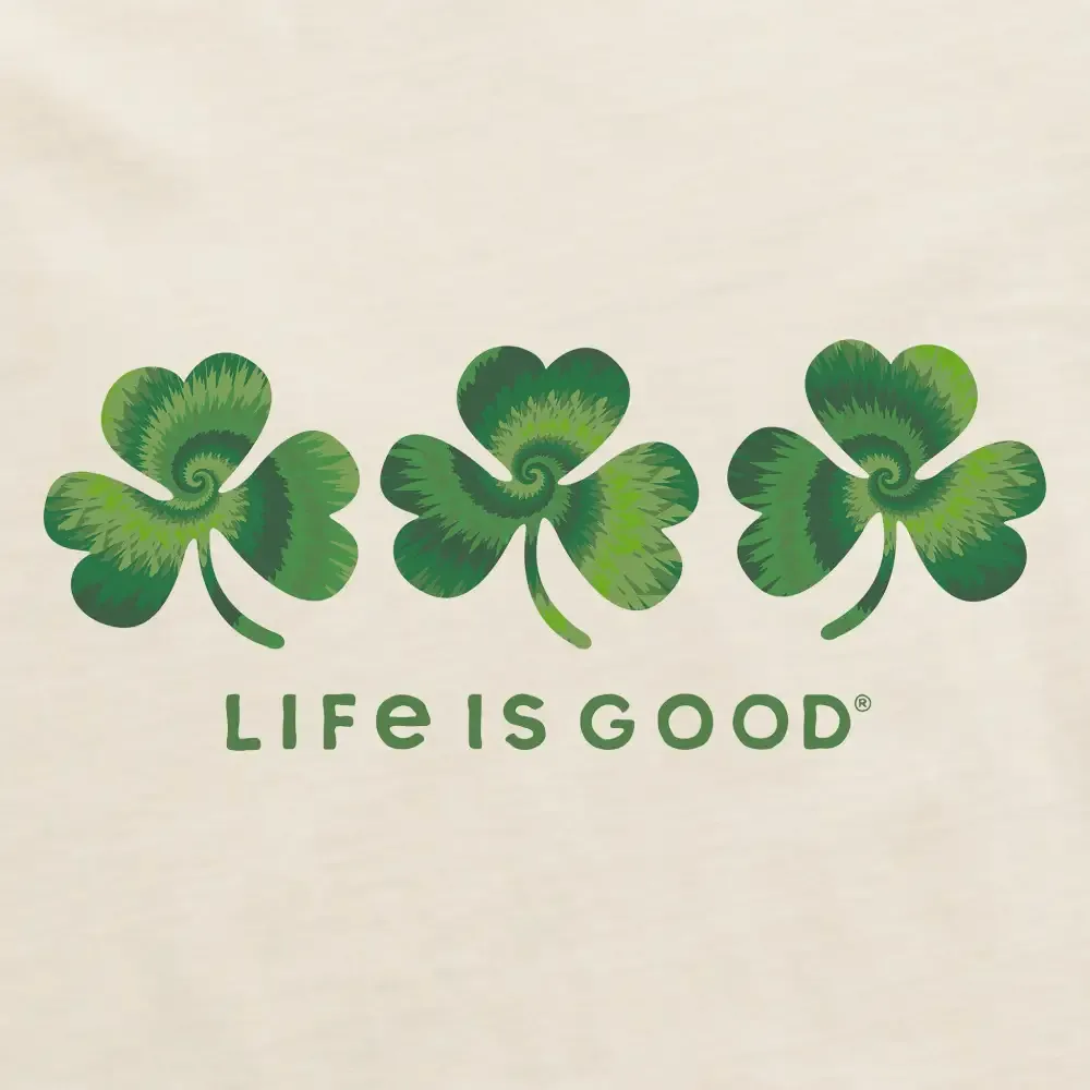 Women's 3 Tie Dye Clovers Short Sleeve Crusher Tee