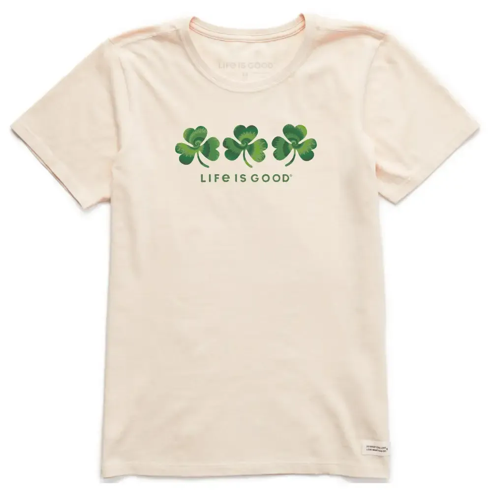 Women's 3 Tie Dye Clovers Short Sleeve Crusher Tee