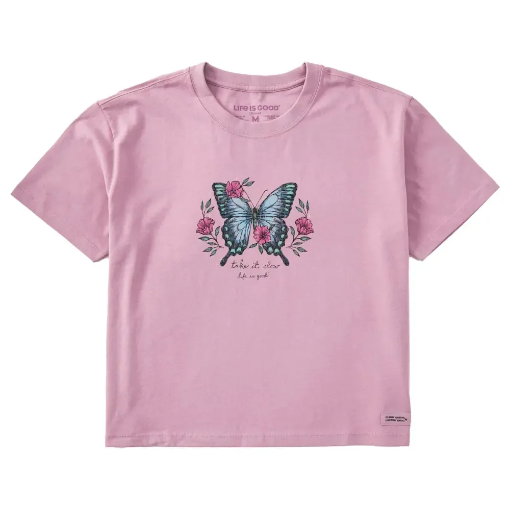 Women's Butterfly Take it Slow Short Sleeve Crusher Boxy Tee