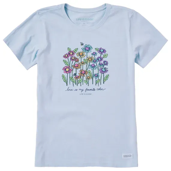 Women's Love Daisy Bee Short Sleeve  Tee