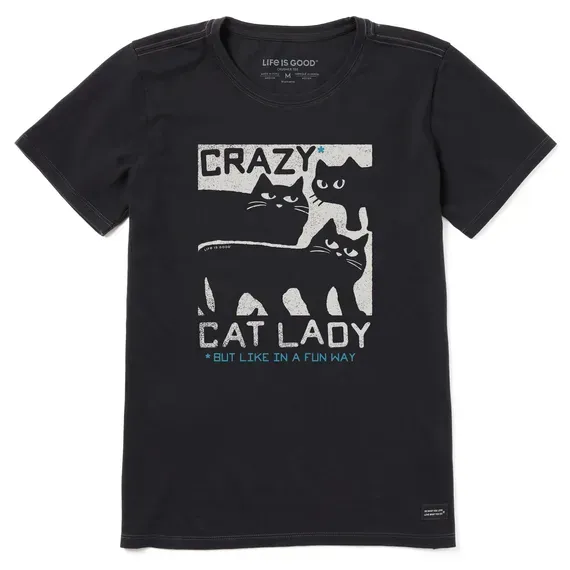 Women's Crazy Cat Lady Crusher-LITE Tee