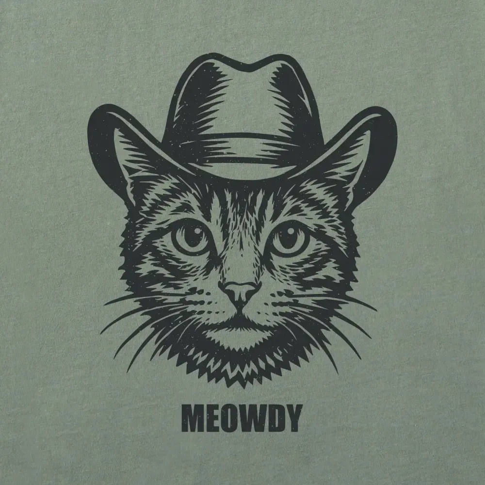 Men's Bert's Meowdy Cat Short Sleeve Crusher Tee
