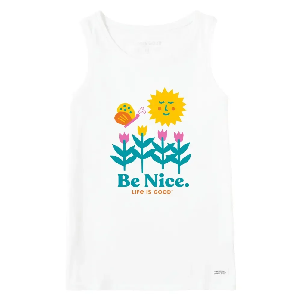 Women's Be Nice Flowers Crusher Tank