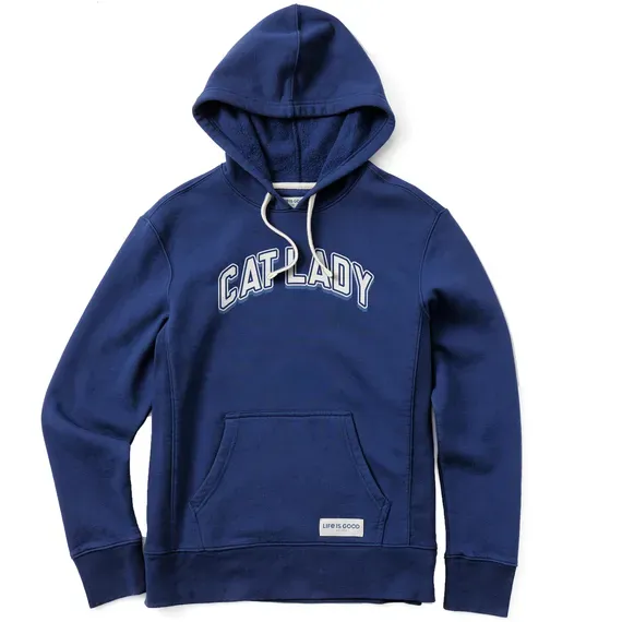 Women's Cat Lady Arch Simply True Fleece Hoodie