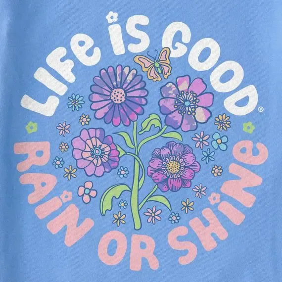 Women's Tie Dye Rain or Shine Trippy Simply True Fleece Crew
