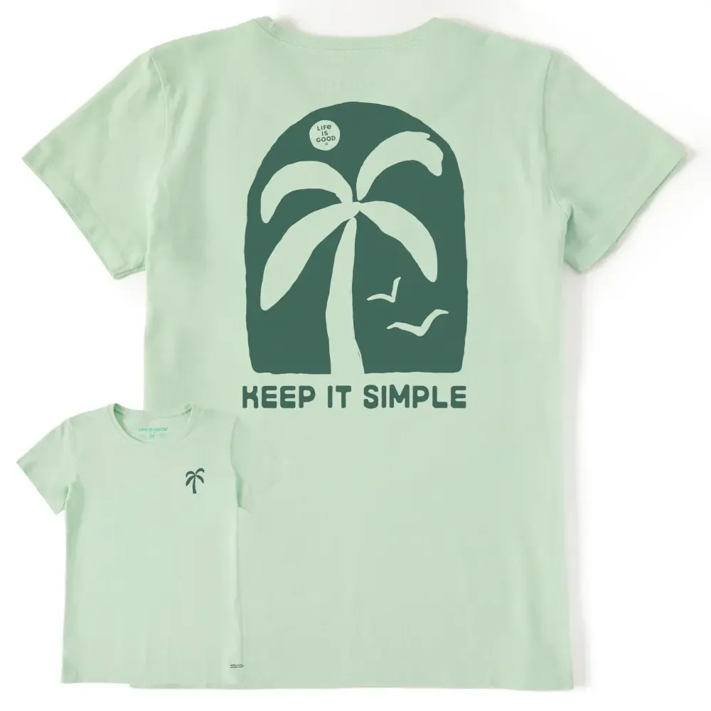 Women's Keep it Simple Lone Palm Short Sleeve Crusher Tee