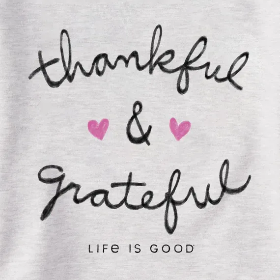Women's Thankful and Grateful Simply True Fleece Crew